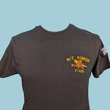 fgkimwnst T-shirt Φ/Γ ΚΙΜΩΝ F-601 με Κέντημα - Image 1