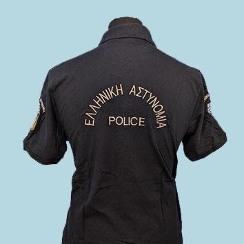 polopolice2 Polo Ελληνικής Αστυνομίας Μαύρο με Κεντήματα - Image 1