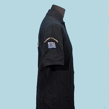 Polo Ελληνικής Αστυνομίας Μαύρο με Κεντήματα - Image 2